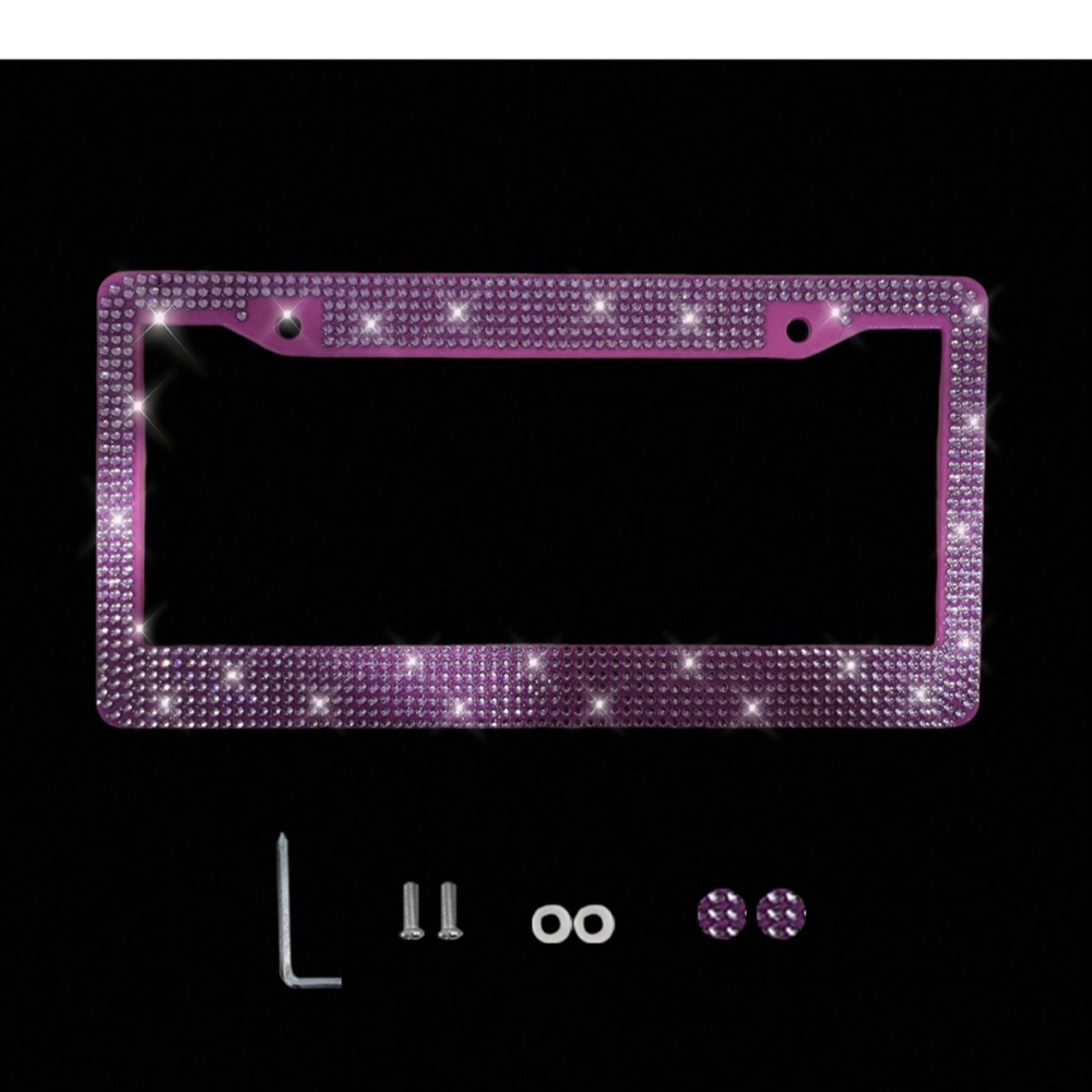 Sparkling Purple License Plate Frame